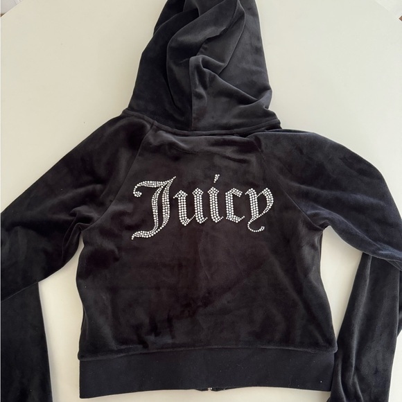 Juicy Couture Tops - Juicy Couture OG BIG BLING VELOUR HOODIE